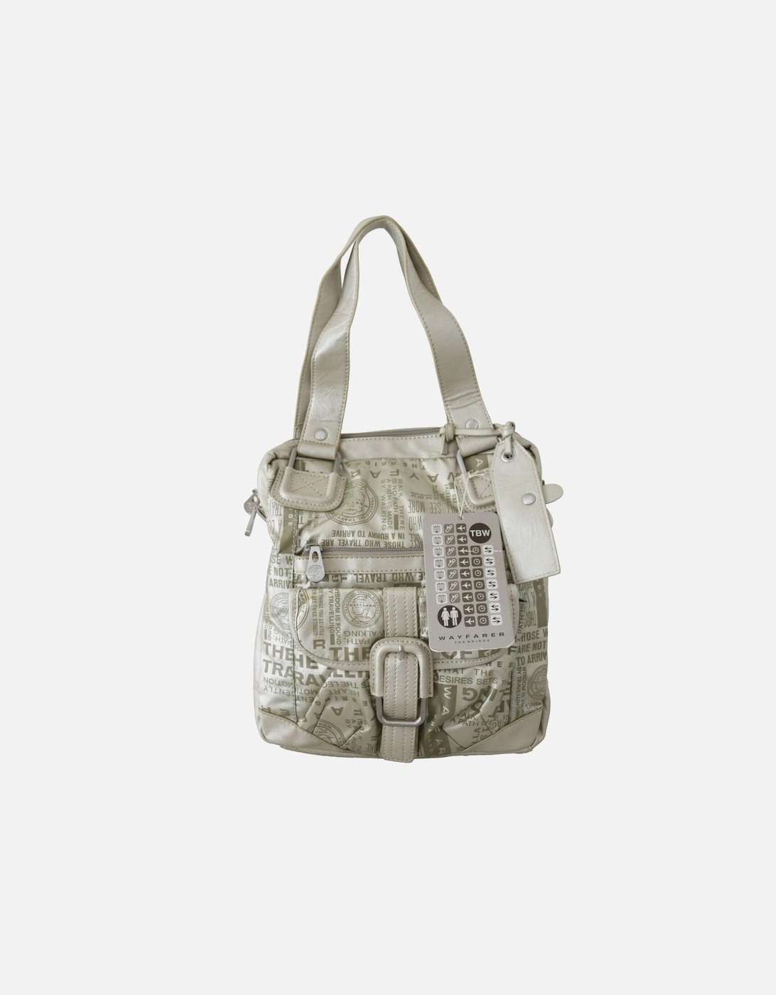 Travel Text Shoulder Bag Women - White, 4 of 3