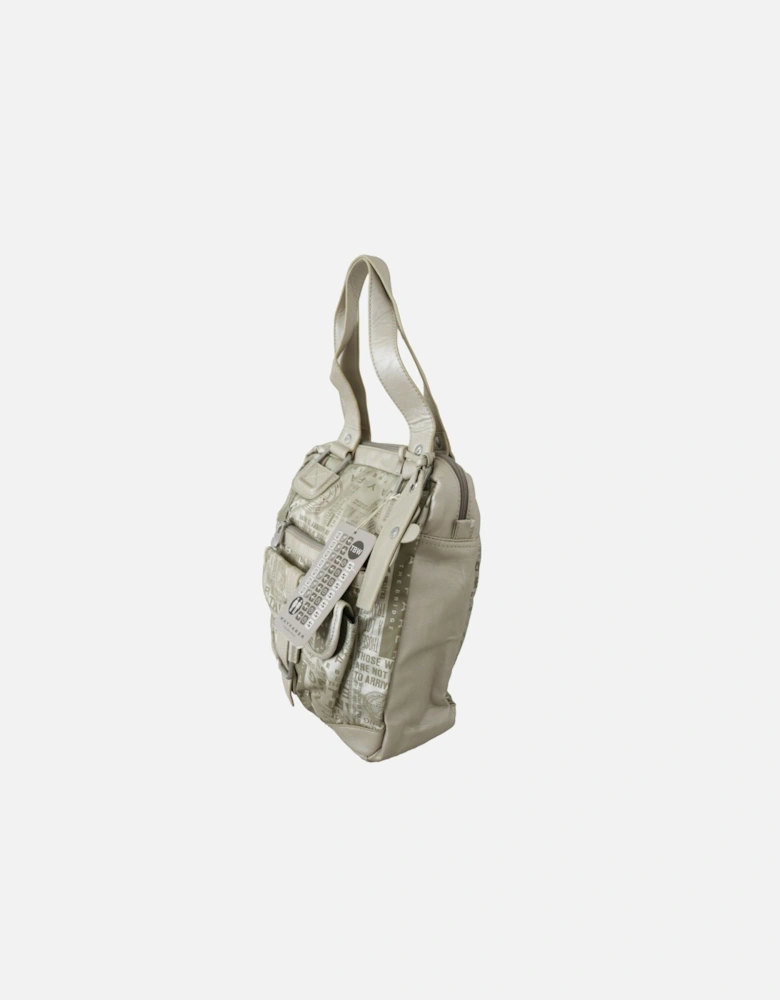 Travel Text Shoulder Bag Women - White