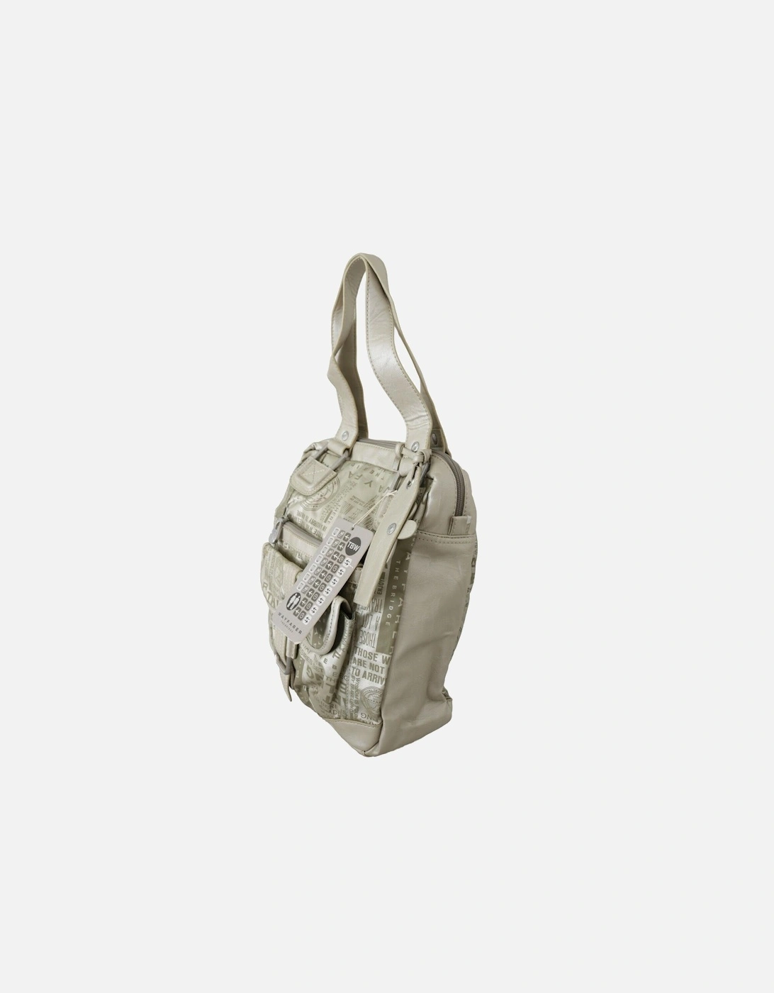 Travel Text Shoulder Bag Women - White