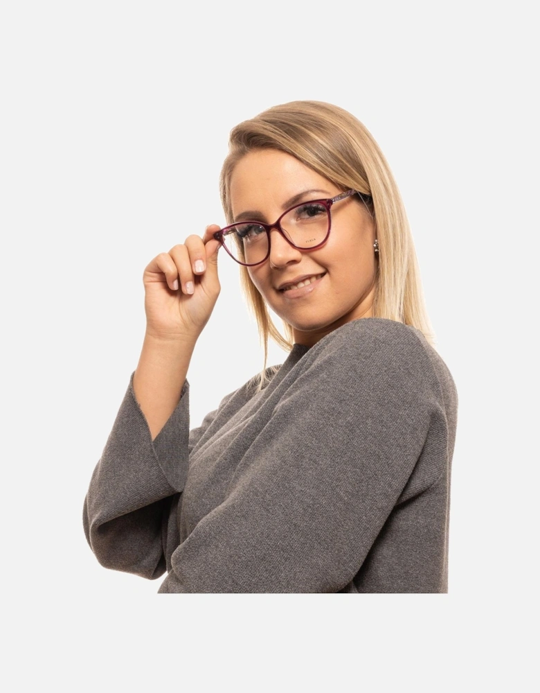 Purple Cat Eye Glasses with Demo Lenses and Branded Case Women Frames