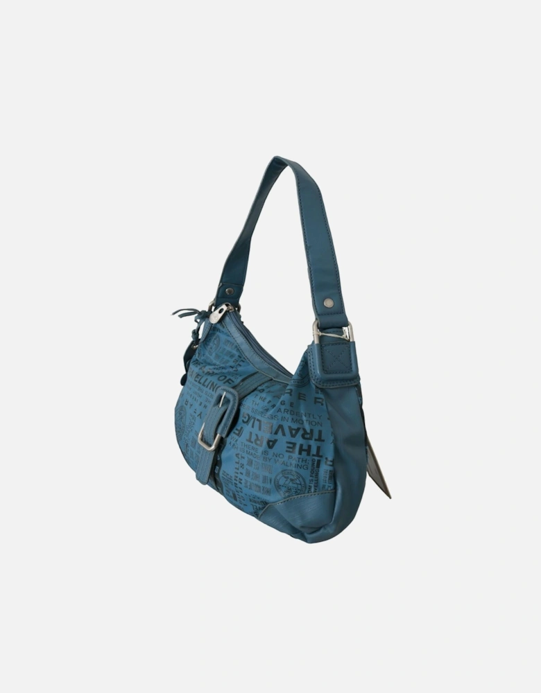 Shoulder Bag Travel Text Design Women - Blue
