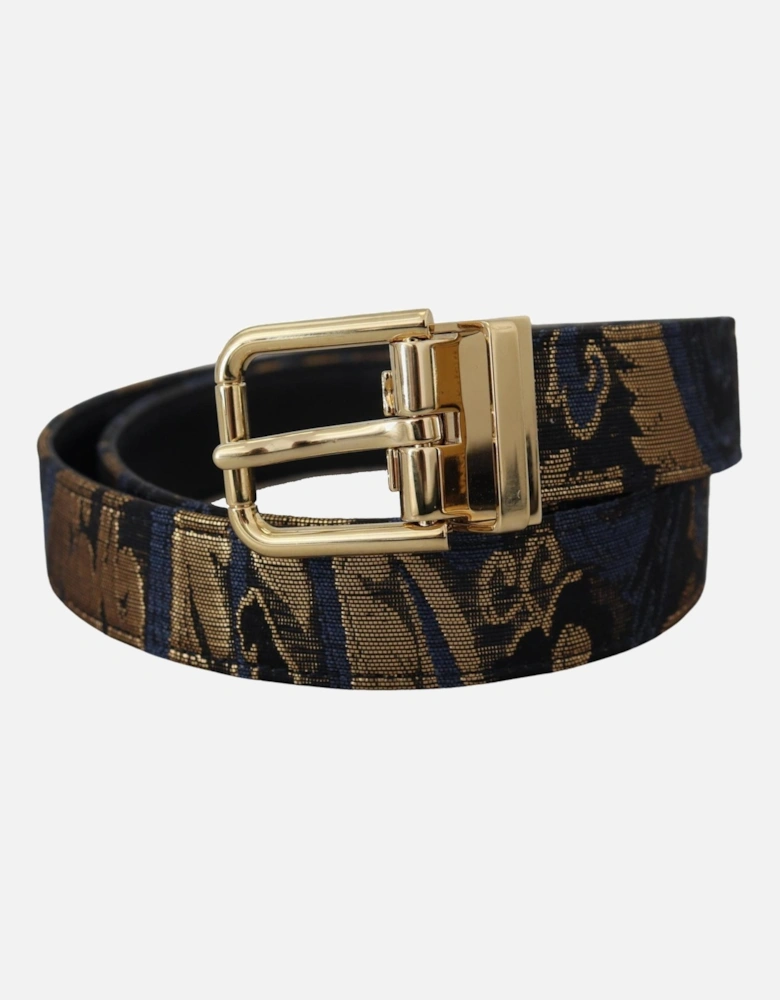 Multicolor Leather Logo Buckle Belt Women