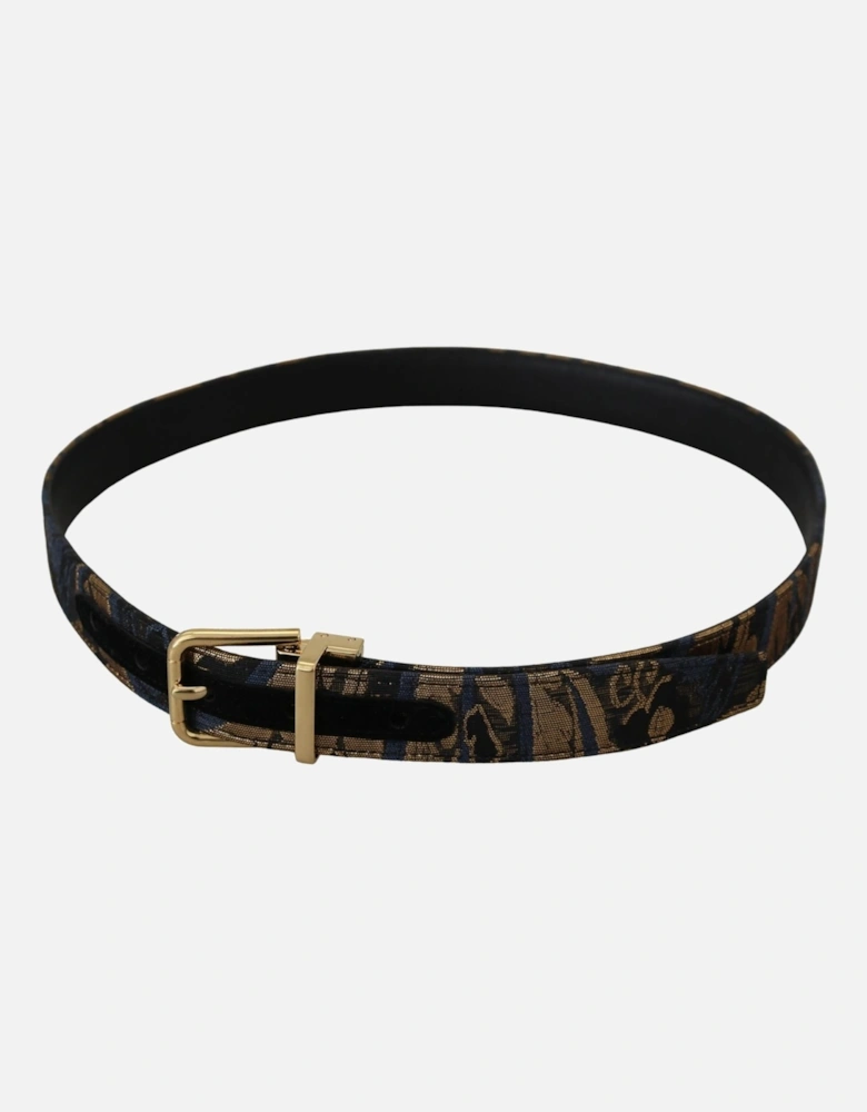 Multicolor Leather Logo Buckle Belt Women