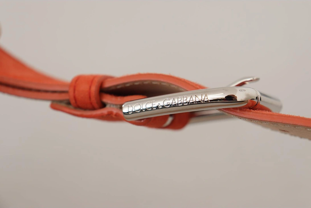 Dolce Gabbana Suede Belt Orange Women