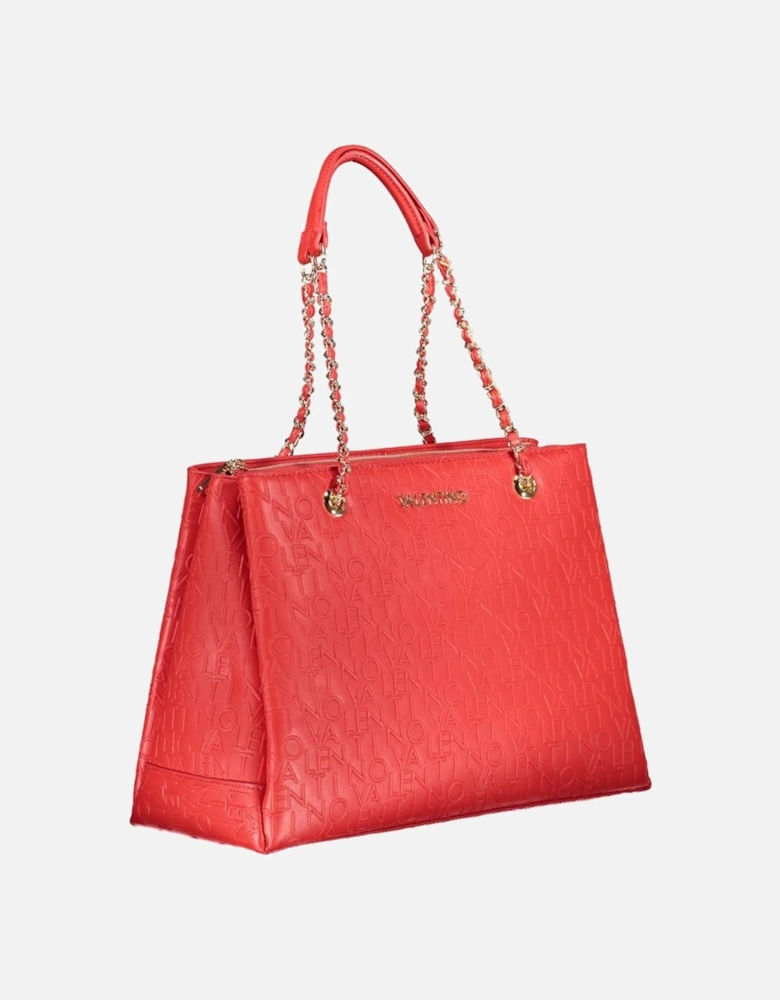 Red Polyethylene Handbag Women