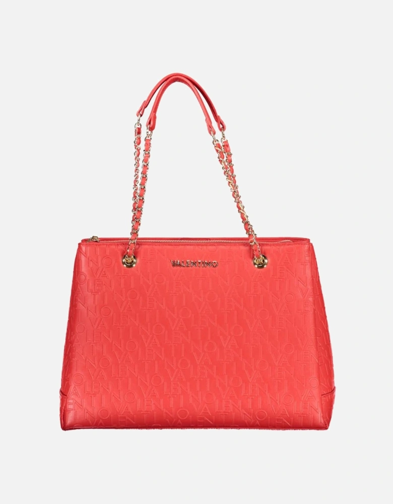 Red Polyethylene Handbag Women