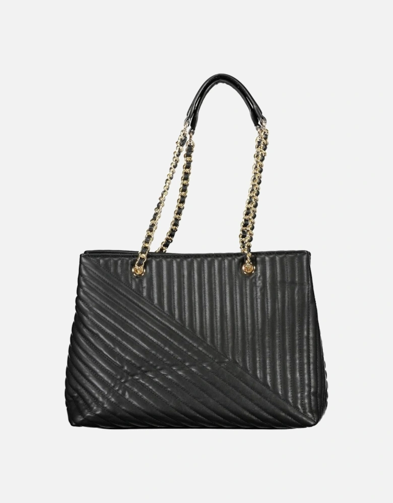 Chain Shoulder Bag with Multiple Compartments Women - Black Handbags