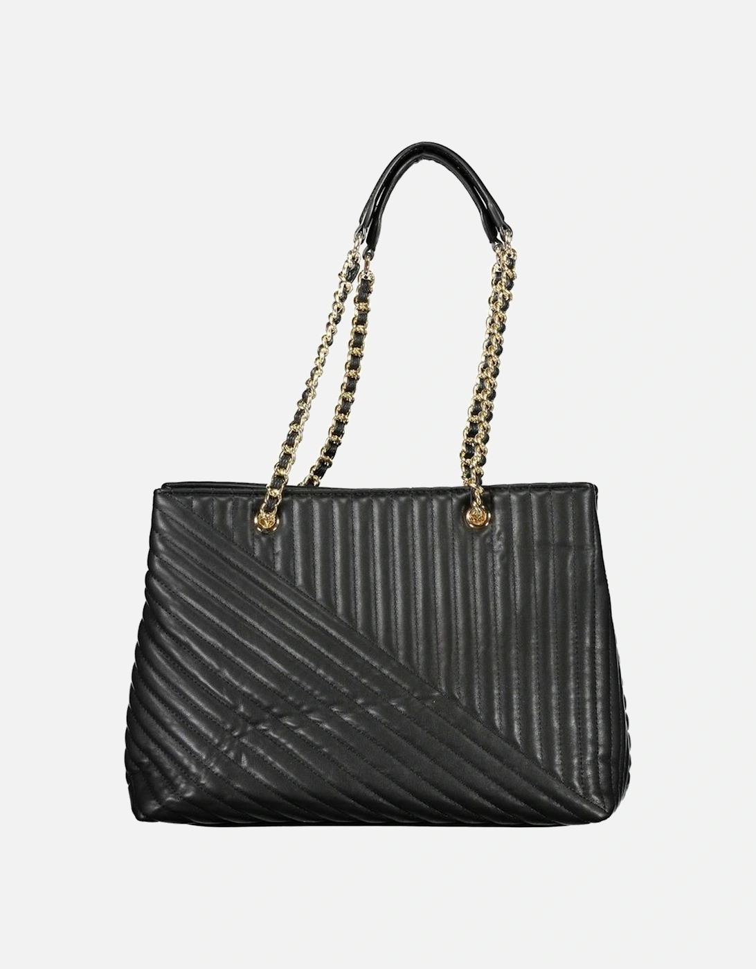 Chain Shoulder Bag with Multiple Compartments Women - Black Handbags