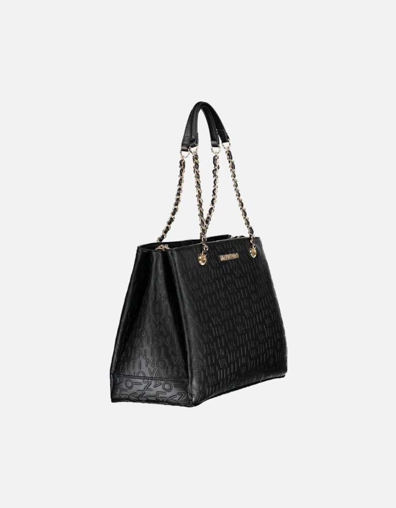 Chain Shoulder Bag with Multiple Compartments Women - Black Handbags