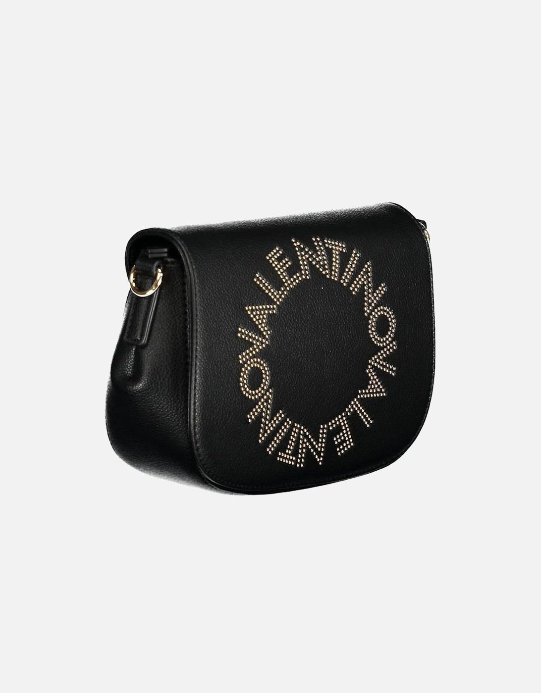 Convertible Shoulder Bag with Logo and Contrast Details Women - Black