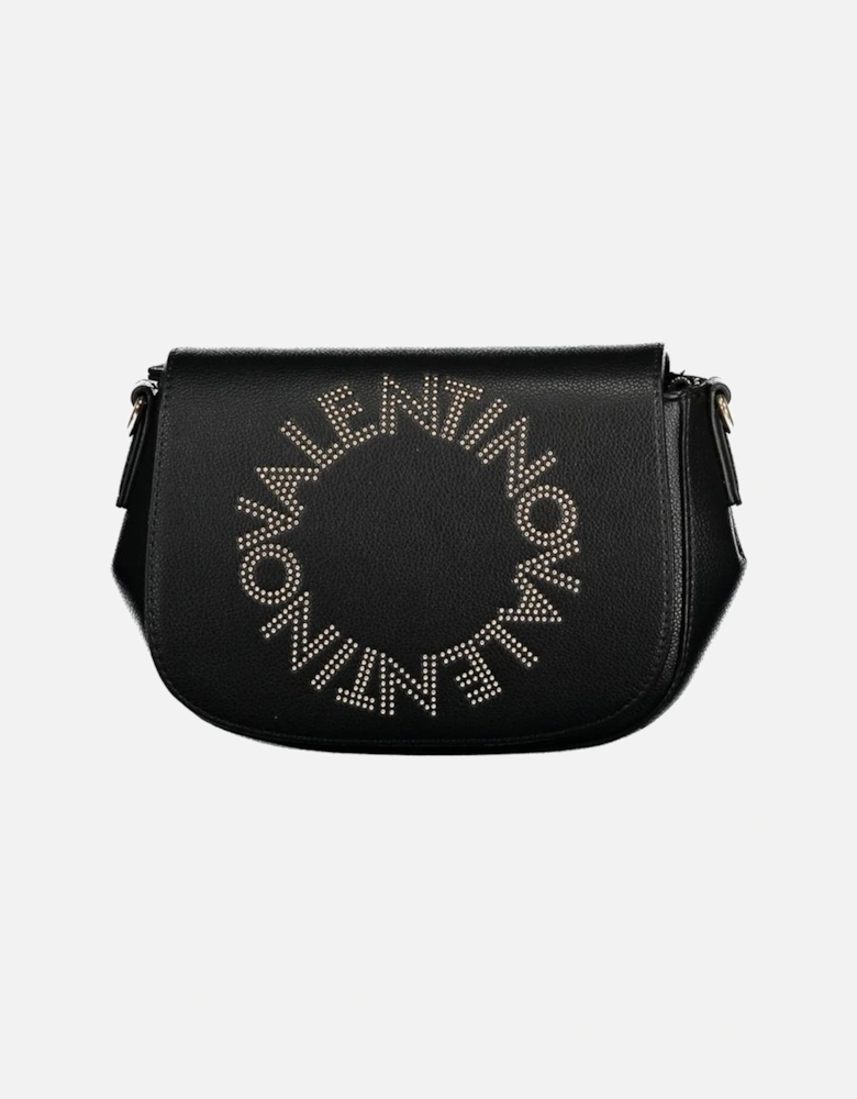 Convertible Shoulder Bag with Logo and Contrast Details Women - Black