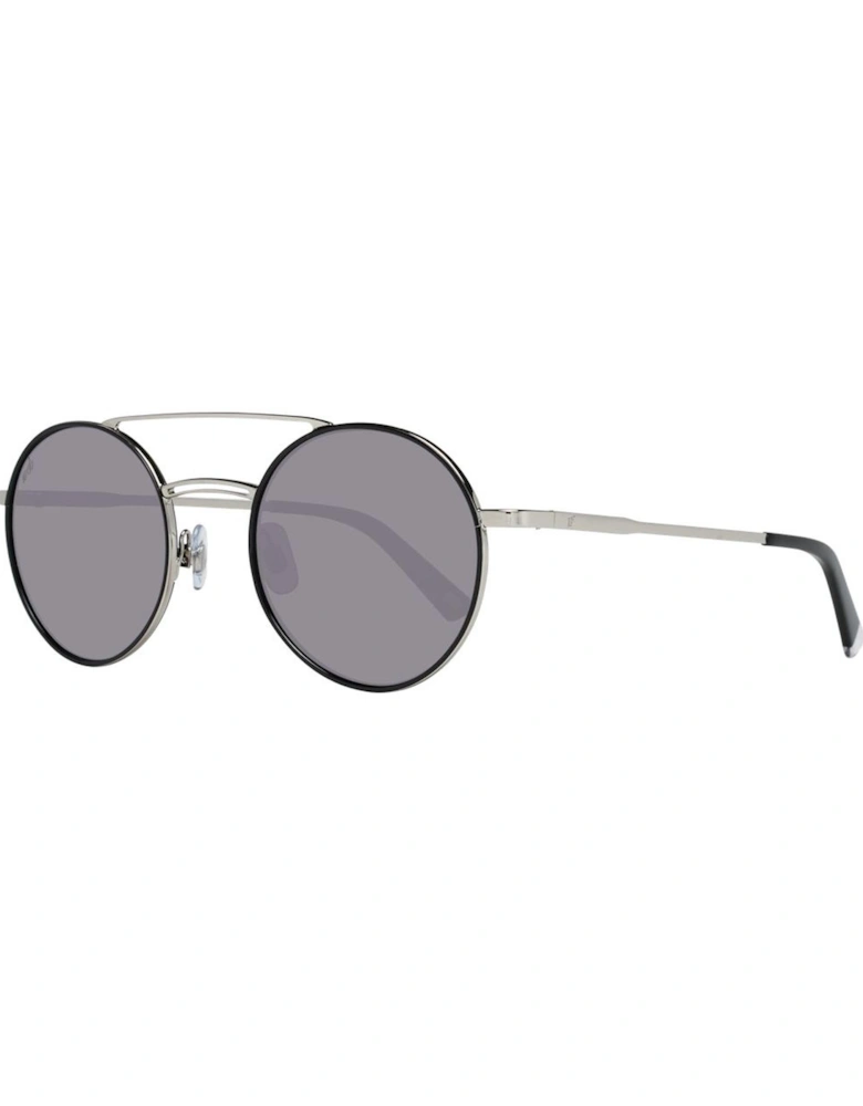 Round Sunglasses Metal Frame Women - Silver