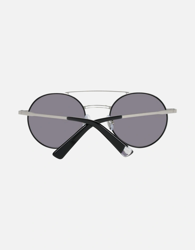 Round Sunglasses Metal Frame Women - Silver