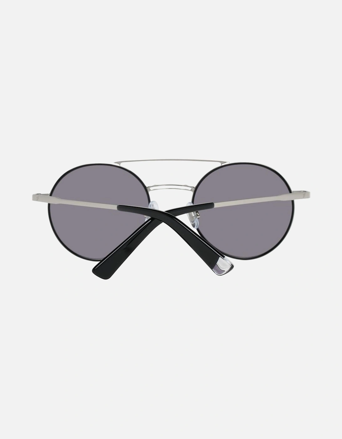 Round Sunglasses Metal Frame Women - Silver