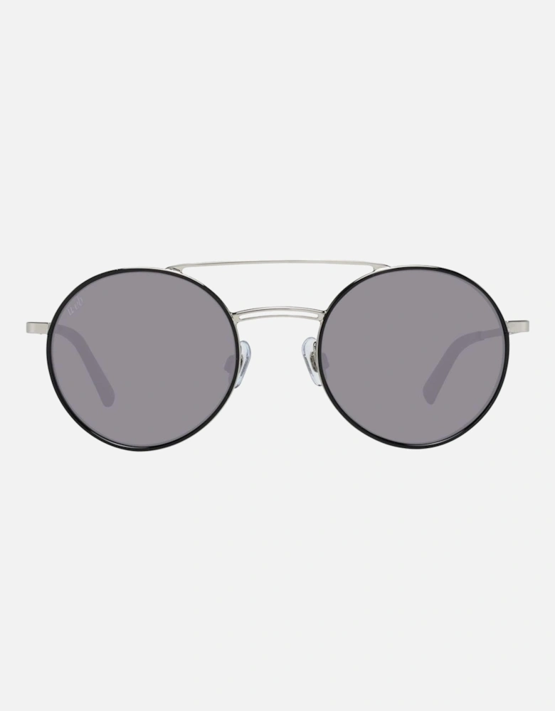 Round Sunglasses Metal Frame Women - Silver