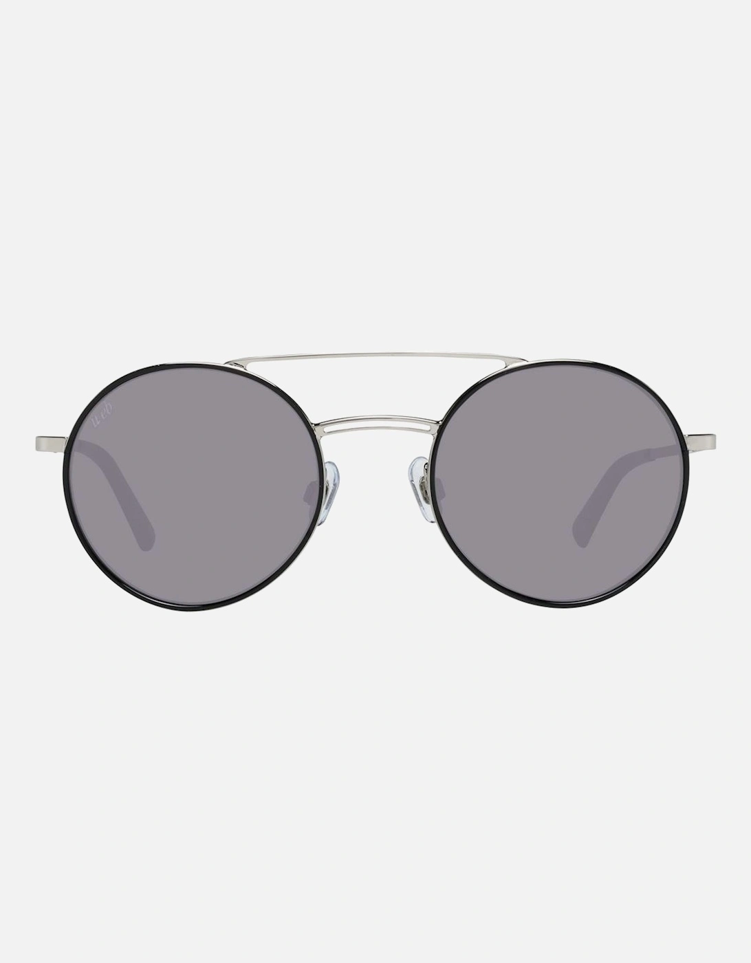 Round Sunglasses Metal Frame Women - Silver