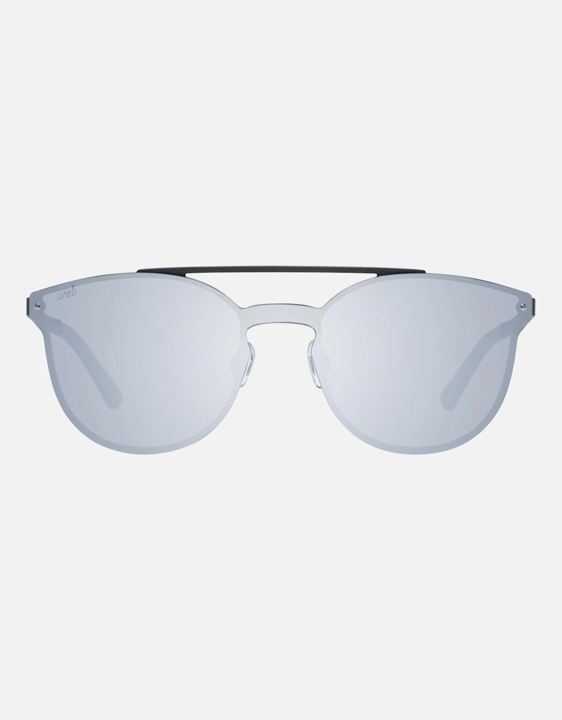 WE1025945 Silver Mirror Style Sunglasses Unisex - Black