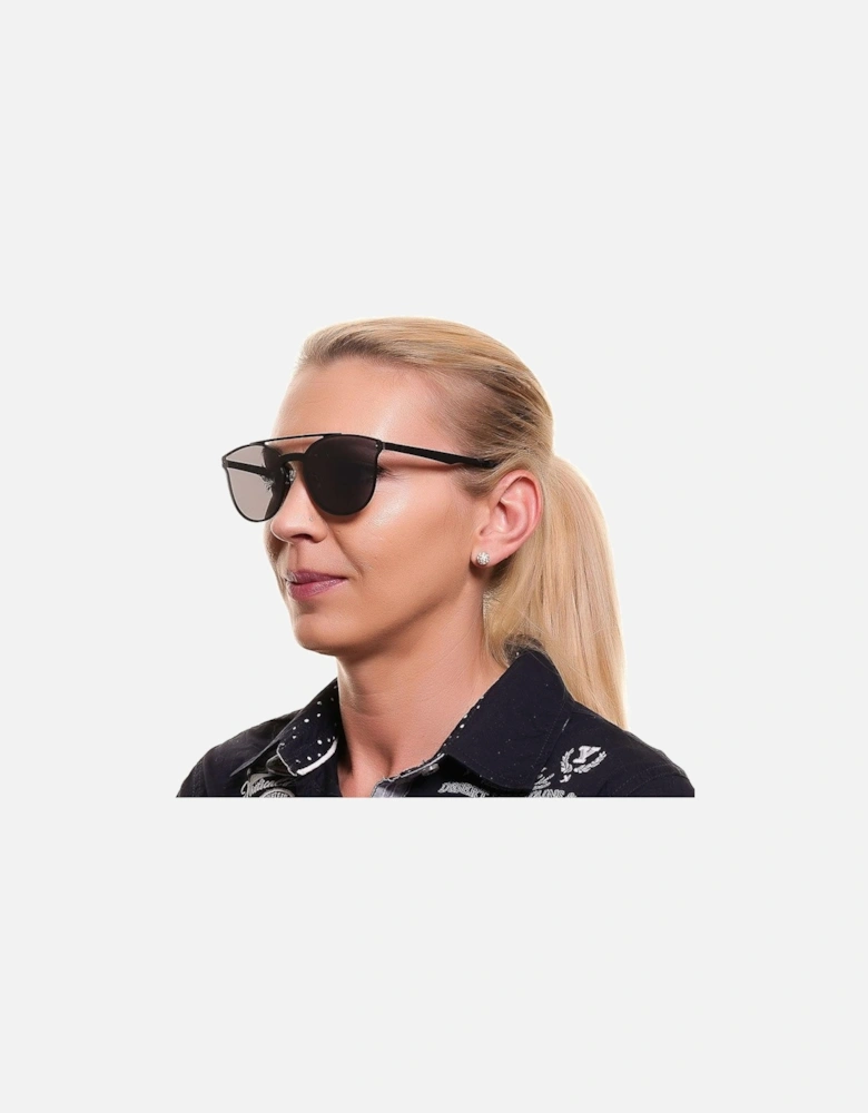 WE1025945 Silver Mirror Style Sunglasses Unisex - Black