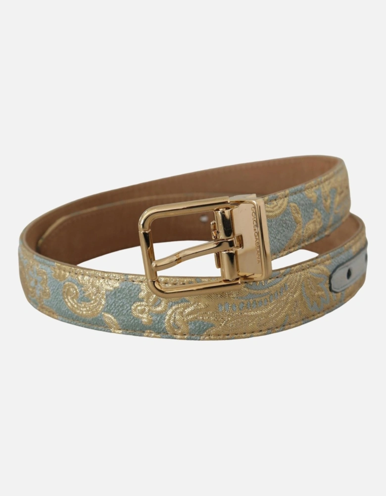 Fashion Belt Gold Buckle Women - Light Blue