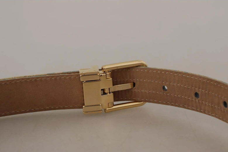 Fashion Belt Gold Buckle Women - Light Blue