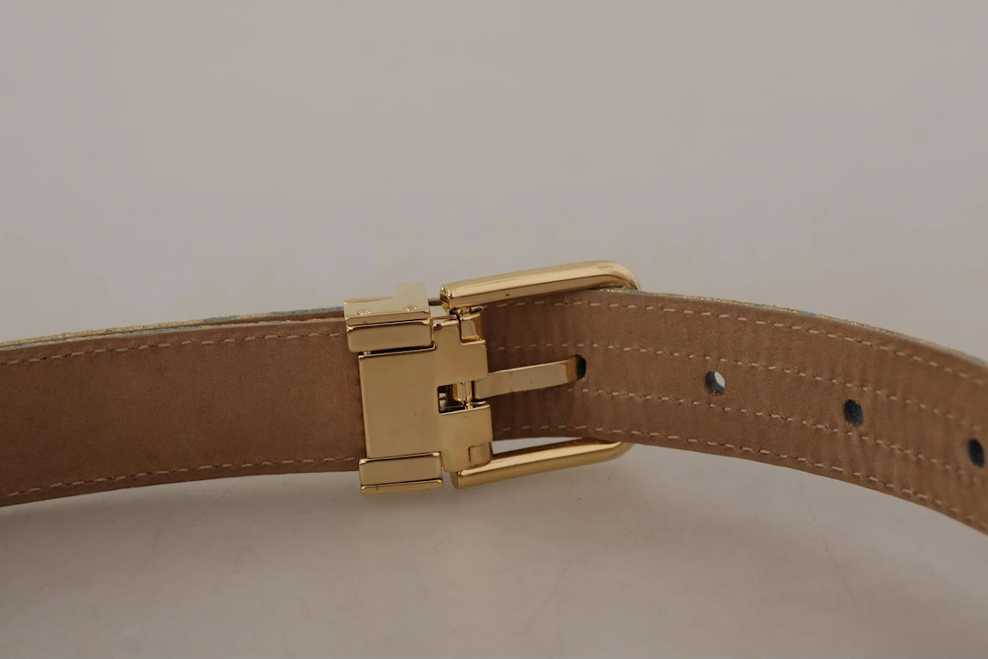 Fashion Belt Gold Buckle Women - Light Blue