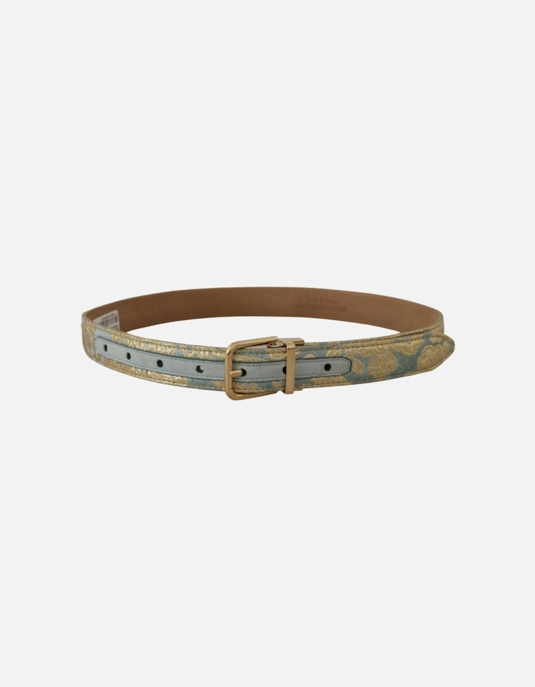 Fashion Belt Gold Buckle Women - Light Blue