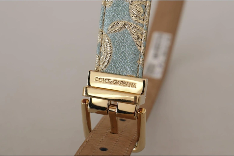 Fashion Belt Gold Buckle Women - Light Blue