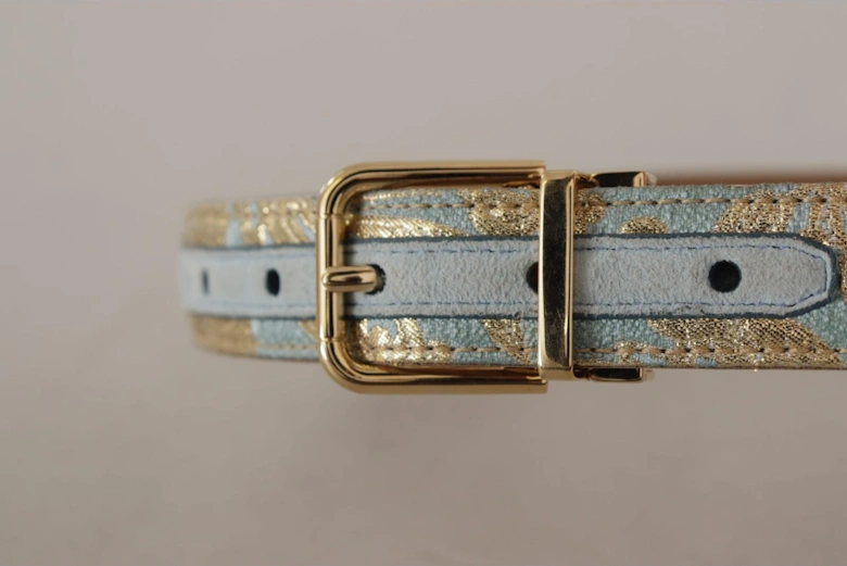 Fashion Belt Gold Buckle Women - Light Blue
