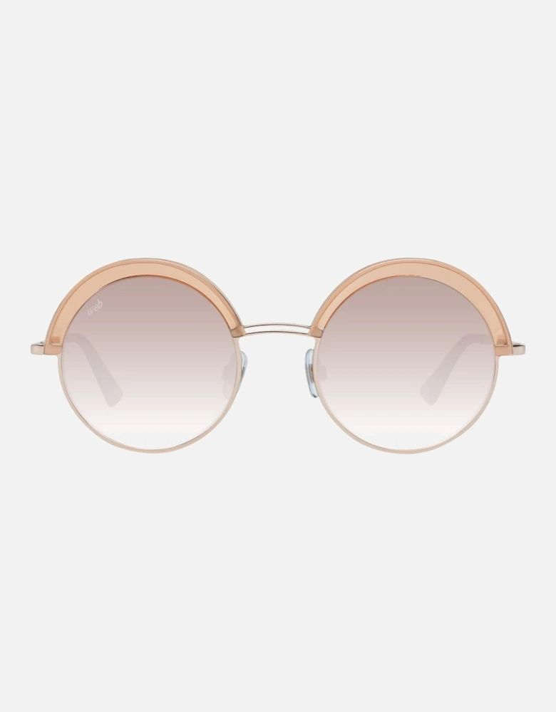 Rose Gold Round Sunglasses Women