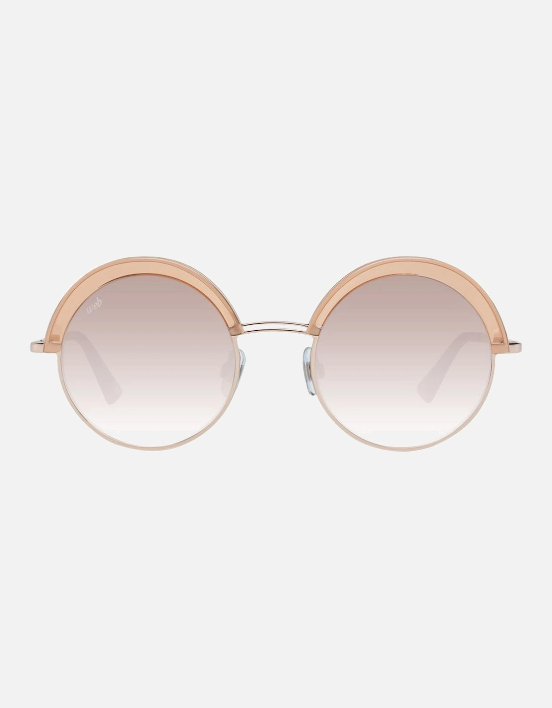 Rose Gold Round Sunglasses Women