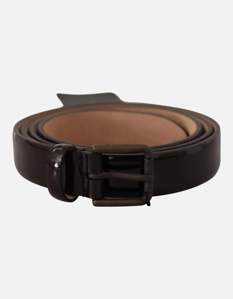 Patent Leather Belt Brown Women - Black