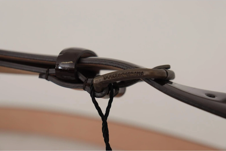 Patent Leather Belt Brown Women - Black