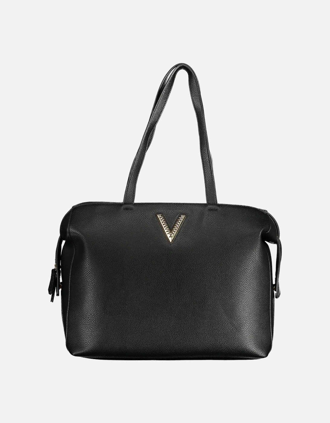 Recycled Logo Shoulder Bag with Zip Closure Women - Black Handbags, 4 of 3