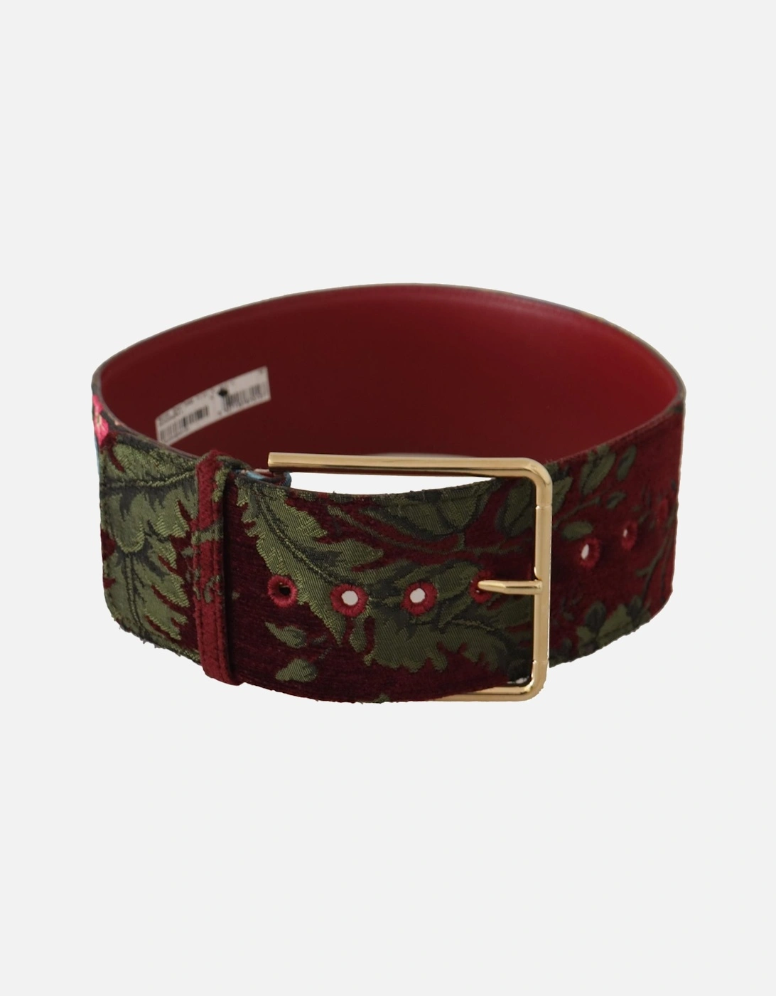 Floral Velvet Belt Burgundy Green Women - Multicolor, 6 of 5