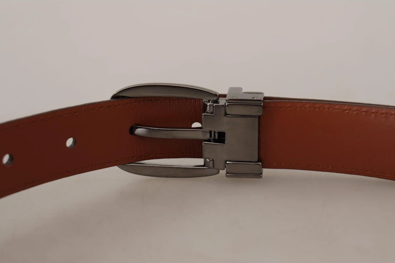 Leopard Print Leather Belt Brown Women