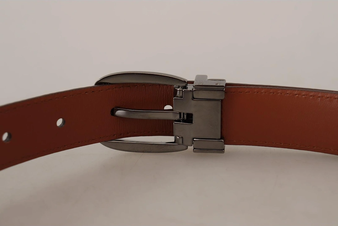 Leopard Print Leather Belt Brown Women