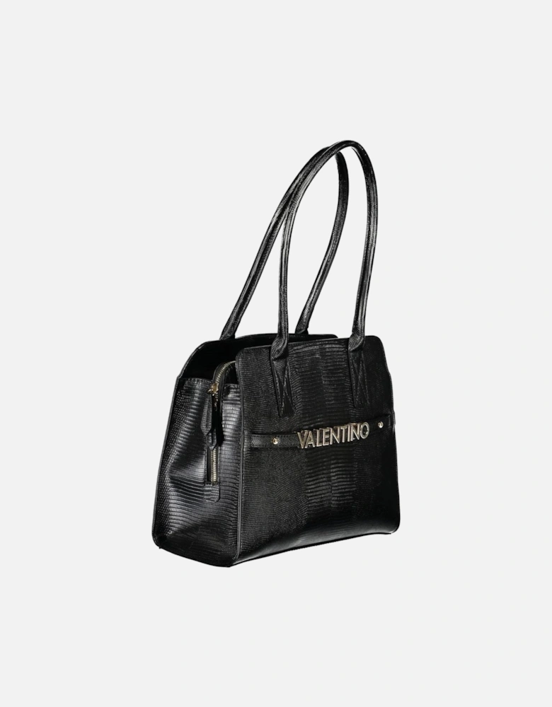 Recycled Shoulder Bag with Multiple Compartments Women - Black