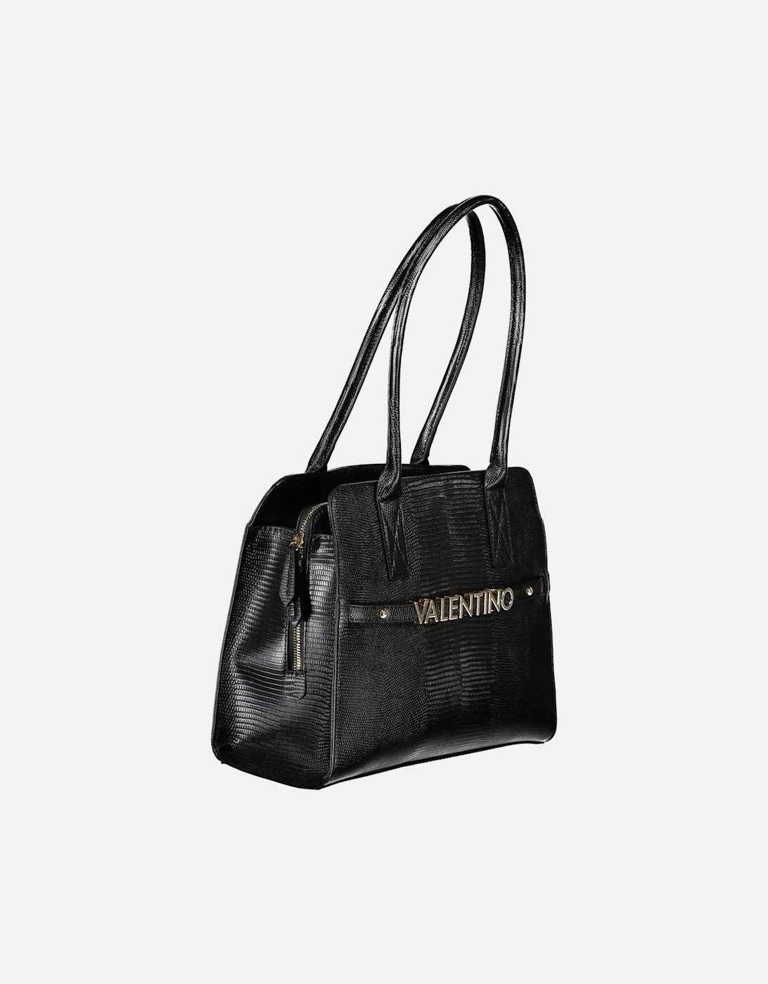 Recycled Shoulder Bag with Multiple Compartments Women - Black