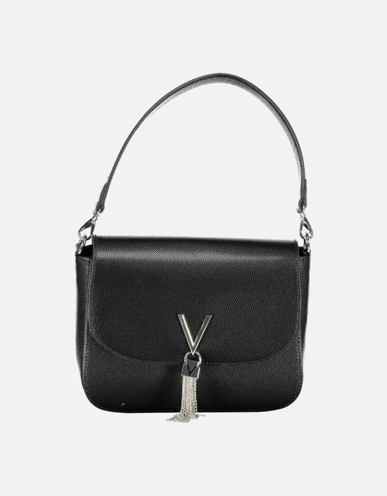 Removable Chain Strap Shoulder Bag with Logo Women - Black Handbags