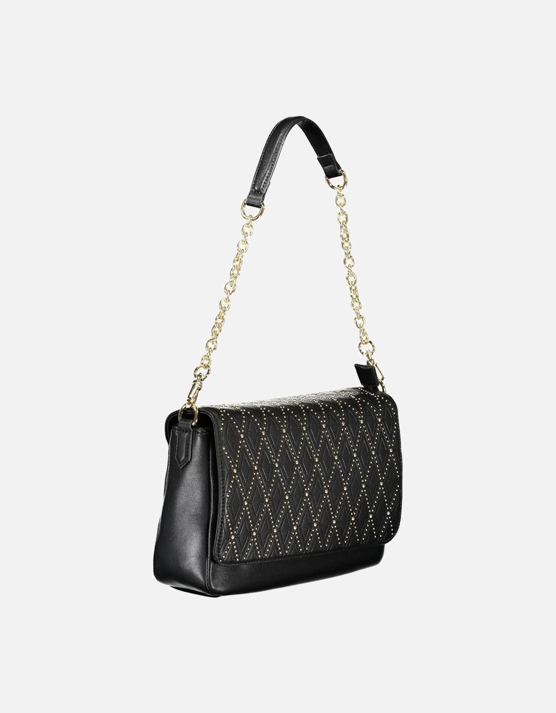 Removable Chain Shoulder Bag with Adjustable Strap Women - Black