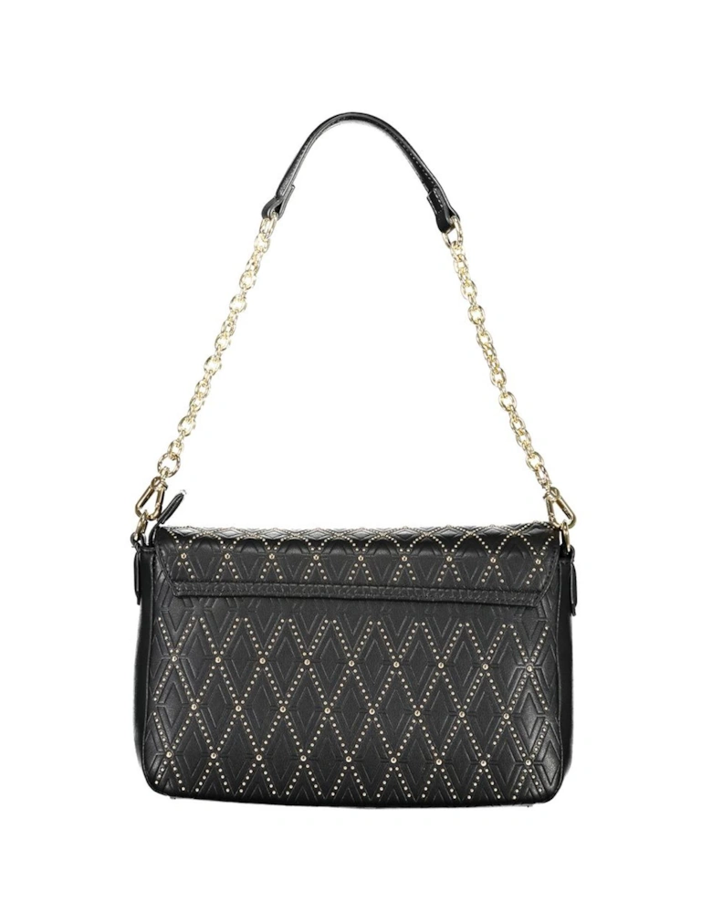 Removable Chain Shoulder Bag with Adjustable Strap Women - Black