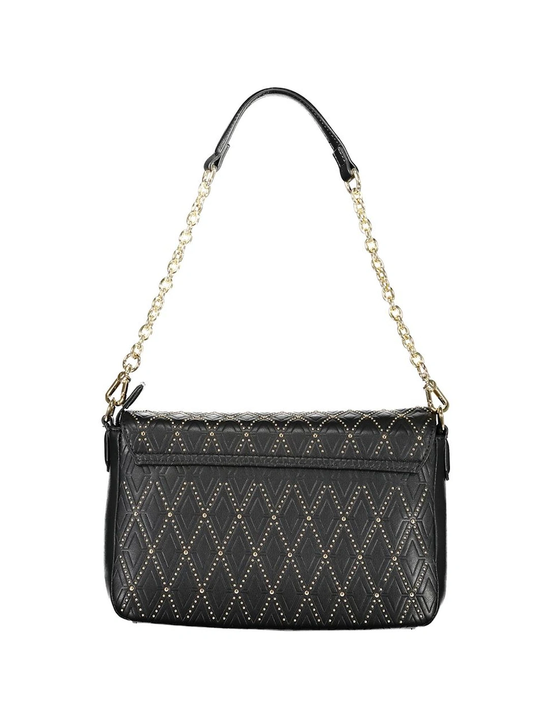 Removable Chain Shoulder Bag with Adjustable Strap Women - Black