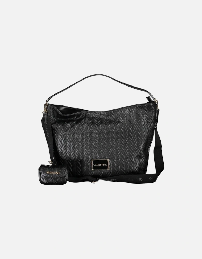 Recycled Leather Bag with Removable Pochette Women - Black Handbags