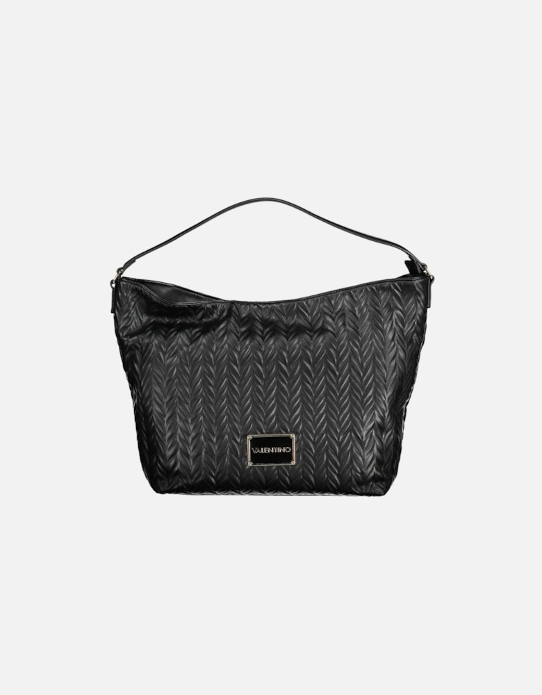 Recycled Leather Bag with Removable Pochette Women - Black Handbags