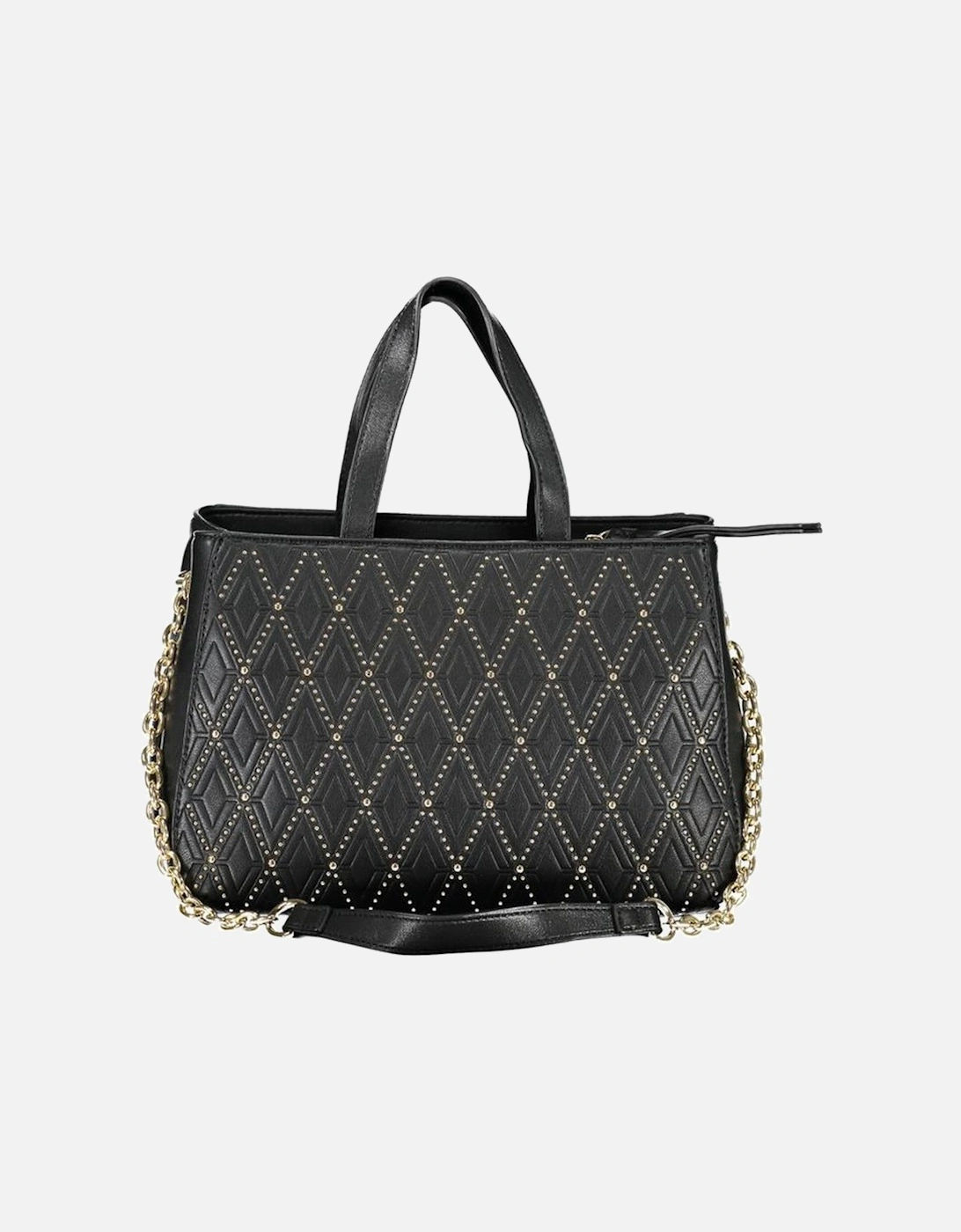 Versatile Multi-Compartment Bag with Chain Strap Women - Black