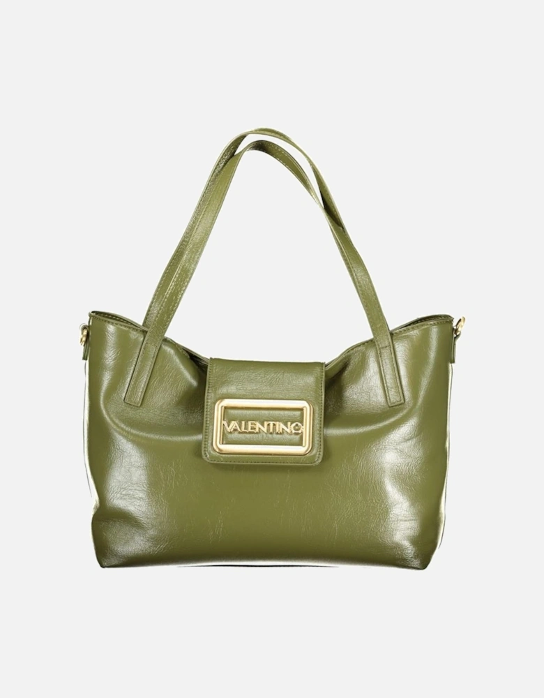 Leather Studded Shoulder Bag Women - Green Handbags