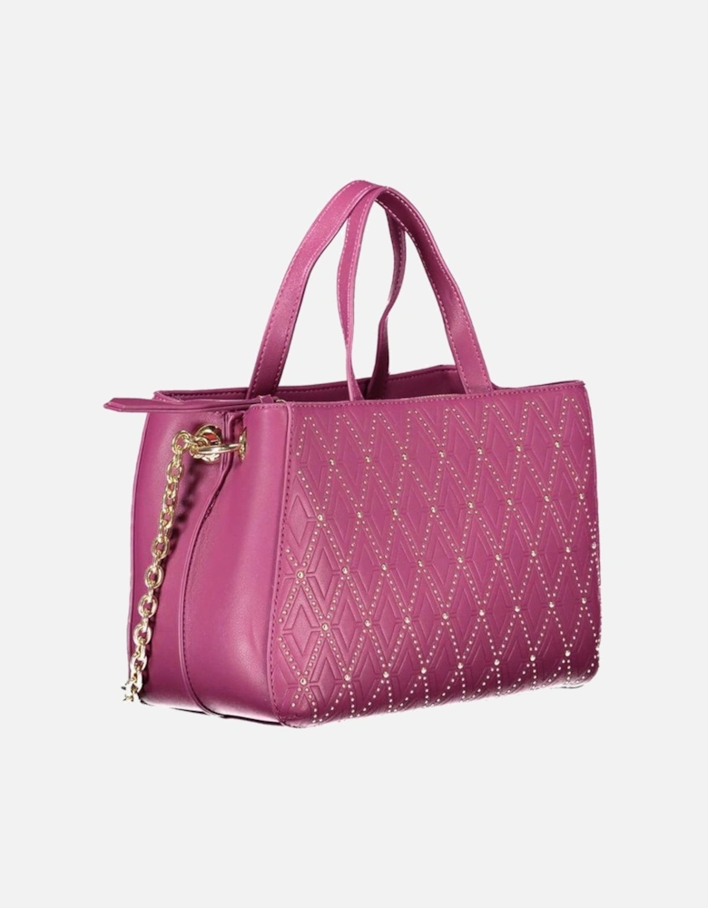 Versatile Multi-Compartment Handbag with Chain Strap Women - Purple