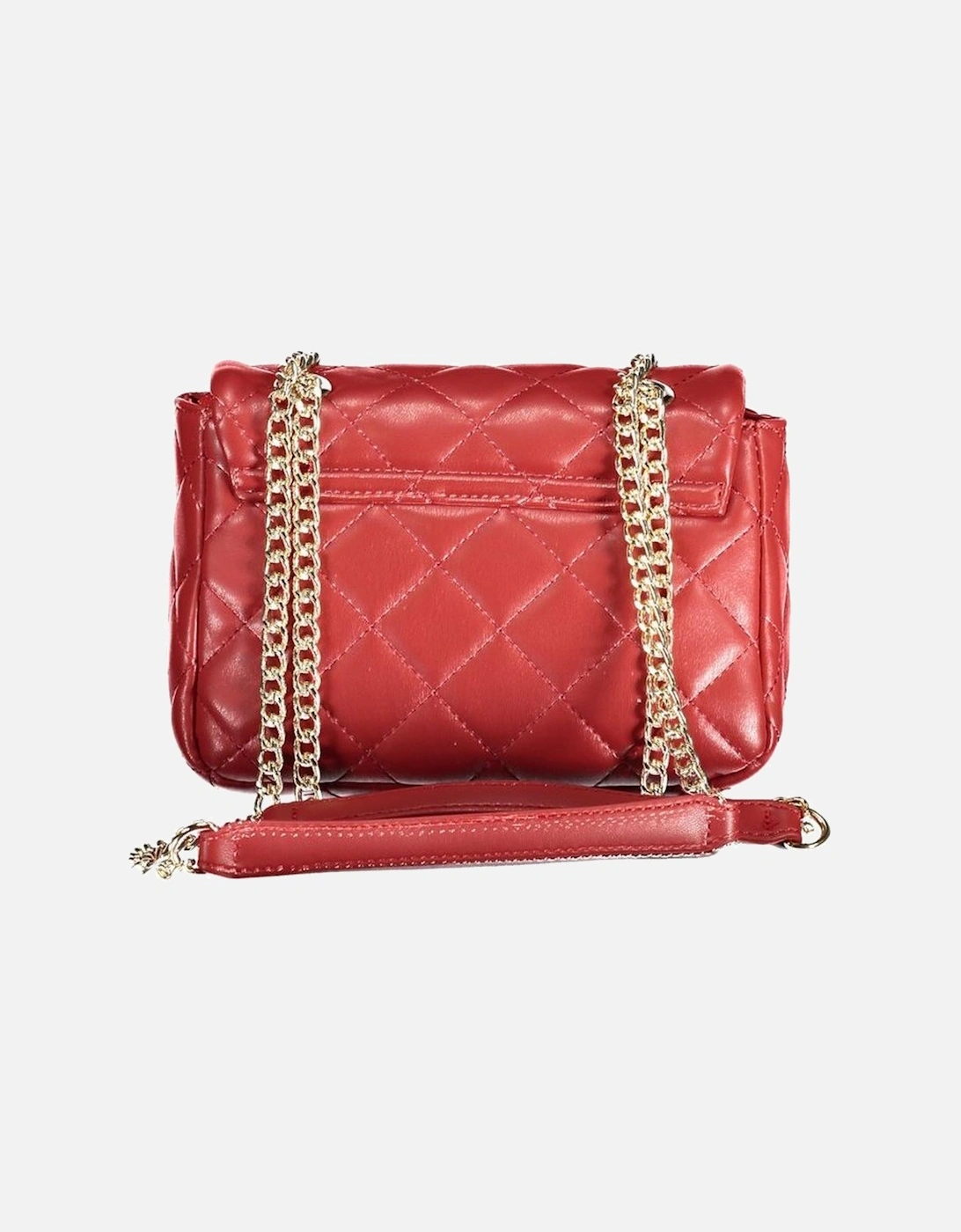 Chain Shoulder Bag with Clip Closure and Logo Women - Red Handbags