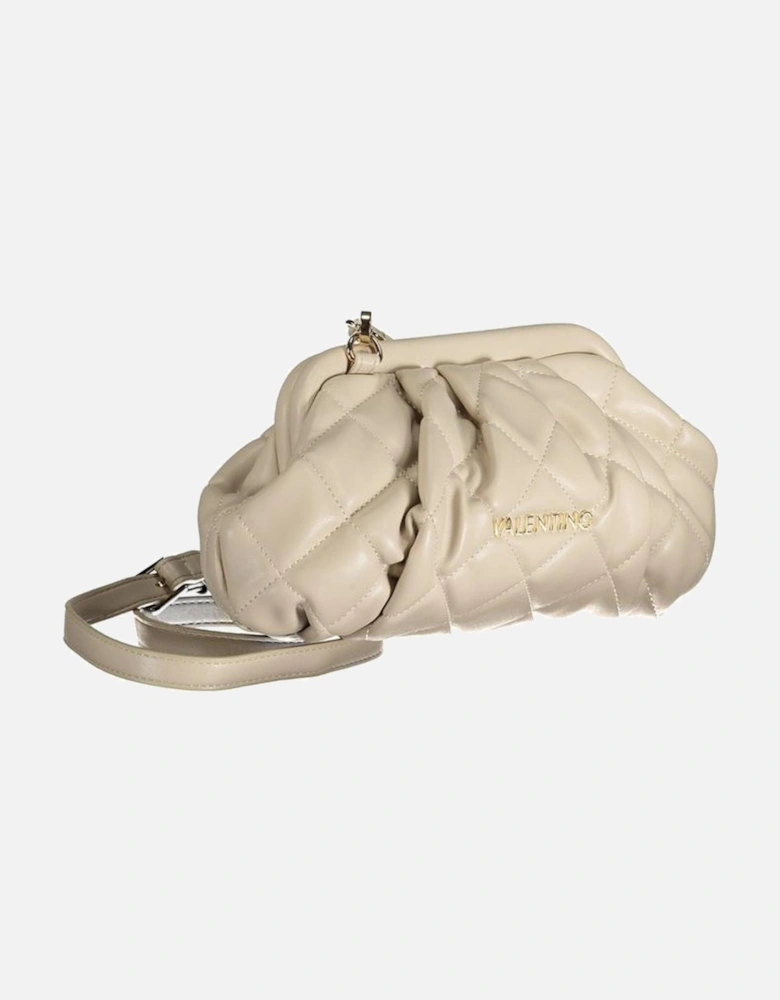 Snap Closure Bag with Adjustable Strap Women - Beige Handbags