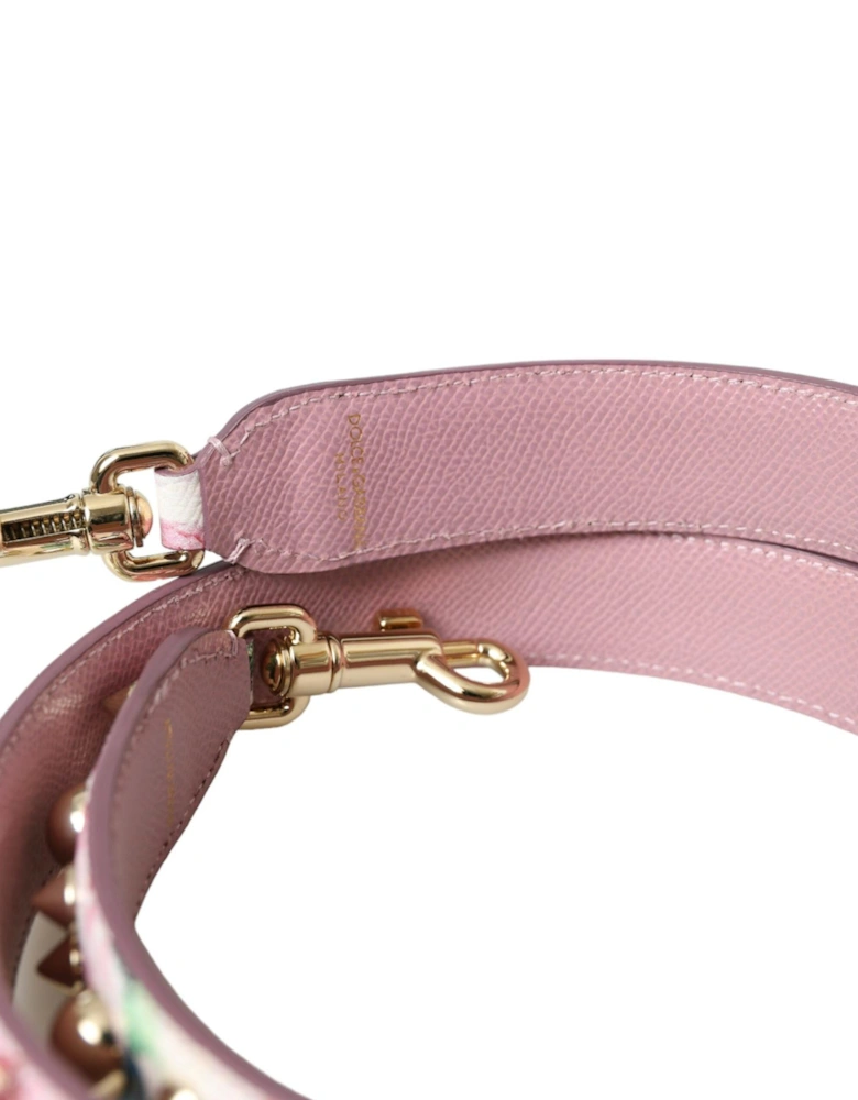 Authentic Leather Shoulder Strap with Lobster Clasps Women - Pink